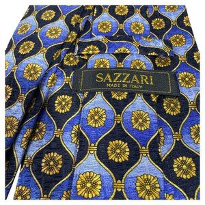 Sazzari Tie. 100% Silk. Hand Made in Italy. Classic mens